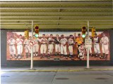 baseball player mural